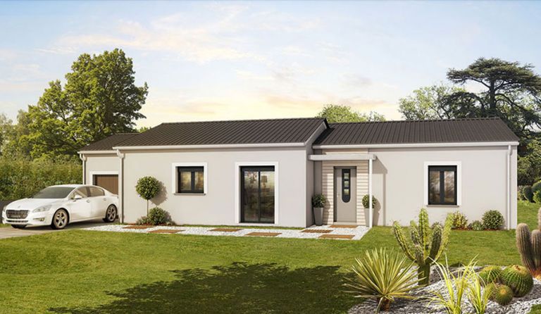 Projet de construction à Arsac d'une maison contemporaine de 95m²  3 chambres et un garage (33460)