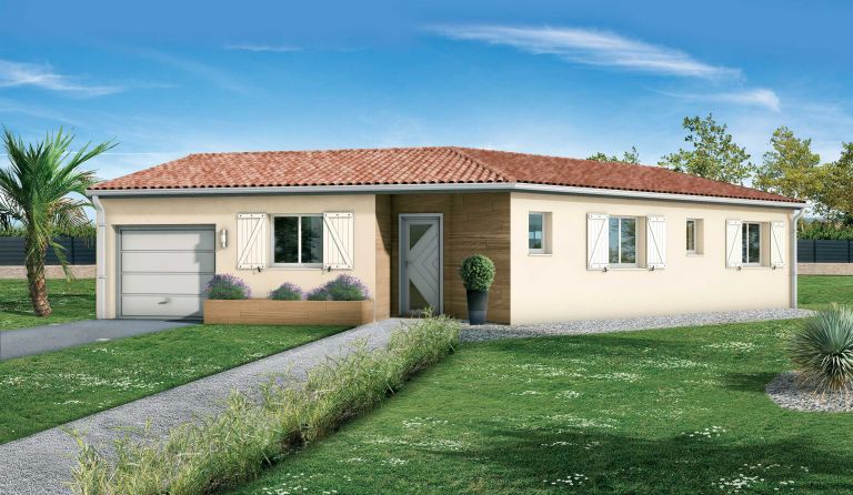Projet de construction d'une maison de plain-pied 85 m² + garage à Beychac et Caillau 33750