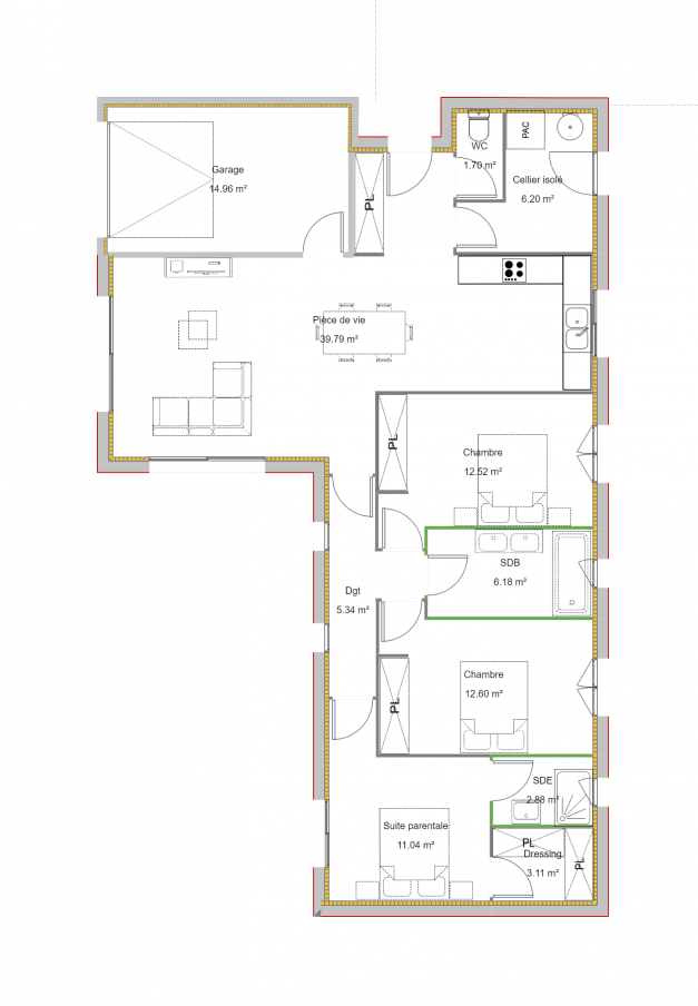 Maison neuve 101m² Le Teich (33) Constructeur Biscarrosse (40)