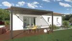 maison neuve plain pied 90m² habitable 3 chambres dressing lumineuse rectangle SORBETS LANDES DEMEURES D'AQUITAINE